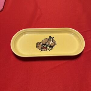 Fiesta Fiestaware Thanksgiving Turkey Bread‎ Tray HLC  Yellow 12" Long